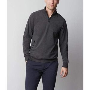 MACK WELDON Ace Half-Zip Pullover Gray Size L Tailored Fit Long sleeve